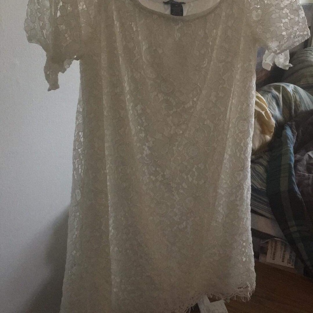White lace dress